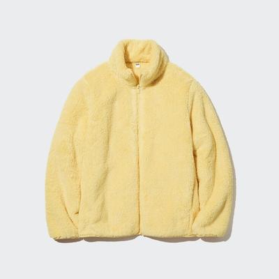 Uniqlo - Fluffy Fleece Zipped Jacket - Yellow - XXS