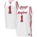 Men's Under Armour #1 White Maryland Terrapins Throwback Replica Basketball Jersey