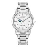 Women's Citizen Watch Silver UNC Wilmington Seahawks Eco-Drive White Dial Stainless Steel