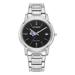 Women's Citizen Watch Silver Stephen F Austin Lumberjacks Eco-Drive Black Dial Stainless Steel