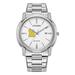 Men's Citizen Watch Silver Rochester Yellow Jackets Eco-Drive White Dial Stainless Steel