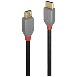 Lindy 36890 Lindy USB 2.0 Kabel Typ C/Micro-B Anthra Line M/M 0.5m Image