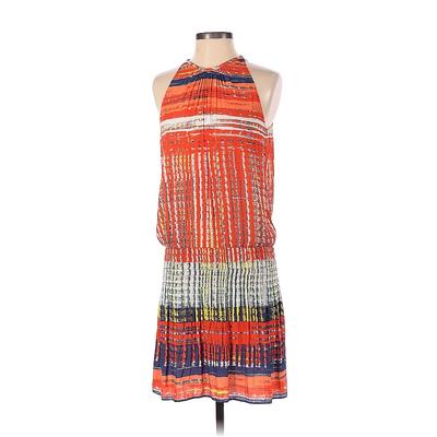 Ramy Brook Casual Dress - Mini Crew Neck Sleeveless: Orange Dresses - Women's Size X-Small