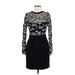 Romeo & Juliet Couture Casual Dress - Sheath High Neck Long sleeves: Black Dresses - Women's Size Medium