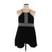 Xhilaration Casual Dress - Mini Square Sleeveless: Black Dresses - Women's Size X-Large