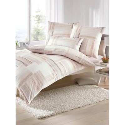 Bettwäsche BIBERNA Gr. 3, beige (natur), B/L: 155cm x 220cm, 3 tlg., Seersucker, Seersucker, B/L: 80cm x 80cm, Seersucker, 100% Baumwolle, Bettwäsche Image