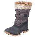 Winterstiefel RIEKER Gr. 37, schwarz (taupe, schwarz) Damen Schuhe Schlupfstiefel