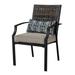 Red Barrel Studio® Mayores Metal Outdoor Dining Armchair w/ Cushion in Black | 36.5 H x 26.5 W x 23.5 D in | Wayfair