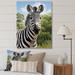 Ebern Designs Zebra Realistic Zebra Portrait On Canvas Print Metal | 40 H x 30 W x 1.5 D in | Wayfair 478C0D28376A41ECB6208A64785F2473
