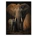 Dakota Fields Elephant Gentle Giants Elephants I On Wood Print Wood in Brown | 20 H x 10 W x 0.78 D in | Wayfair BB12C0EACC544C8AA7D571A7A93CABD2