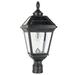 Alcott Hill® Calvinlee 1 -Light 25.63" H Solar Powered Lantern Head Plastic in Black | 25.63 H x 10.63 W x 10.63 D in | Wayfair