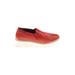 Franco Sarto Flats: Slip-on Platform Boho Chic Red Solid Shoes - Women's Size 8 - Round Toe