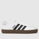 adidas vl court3.0 trainers in white & black