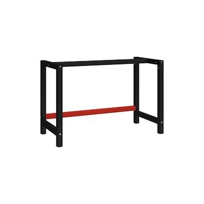 vidaXL Werkbankgestell Metall 120x57x79 cm Schwarz und Rot