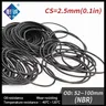 5 pz/lotto gomma nitrilica nera NBR CS2.5mm OD52/55/60/62/65/70/75/80/85/90/95/100*2.5mm O-Ring