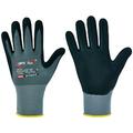 3 Paar *OPTIMATE* OPTI FLEX®-HANDSCHUHE POLYAMID, ELASTHAN / NITRILSCHAUM / PU, GRAU/SCHWARZ, CAT 2 - Größe 9 (L)