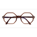 Unisex s square Transparent Brown Acetate Prescription eyeglasses - Eyebuydirect s Ray-Ban RB5472 Britt