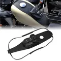 Motorcycle Black PU Leather Fuel Tank Chap Cover Panel Pad Bib Bra Bag For Harley Sportster Iron 883