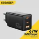 Essager 65W GaN USB C Charger PD QC 4.0 3.0 Type C Quick Charge For Samsung iPhone 1514 13 Pro Phone