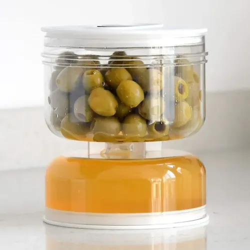 Home Küche Gurken speichern Glas trocken und nass Spender Essiggurke Oliven Sanduhr Glas Gurken