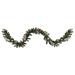 9' Pre-Lit Decorated Green Pine Artificial Christmas Garland Warm White LED Lights