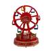 11.25" Red and Gold LED Lighted and Musical Rotating Christmas Ferris Wheel