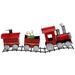 15" Three Car Red and Silver Metal Train Christmas Decoration