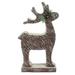 19" Lighted Faux Tree Bark Deer Christmas Figure