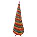 6' Pre-Lit Rainbow Tinsel Pop-Up Artificial Christmas Tree Clear Lights