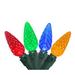 Set of 70 Multi Colored LED C6 Christmas Lights