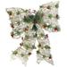 20" White Rattan Berry and Pinecone Christmas Bow