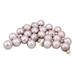 24-Piece Shiny and Matte Baby Pink Glass Ball Christmas Ornament Set 1" (25mm)