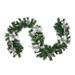 6' Pre-Decorated Silver Poinsettia, Pine Cone and Ball Artificial Christmas Garland - Unlit