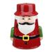 7.25 Red Ceramic Santa Christmas Gnome Tealight Candle Holder