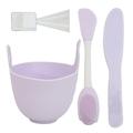 Litie Silicone Face Masque Mixing Bowl Set 4Pcs Food Grade DIY Cosmetic Beauty Tool with Hanging Bowl Double Head Brush Measuring Spoon and Mixing Tool