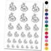 Happy Easter Bunny Behind Egg Water Resistant Temporary Tattoo Set Fake Body Art Collection - Orange