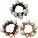 3pcs Pearl Hair Holders Elastic Hair Rope Hair Ring Fashion Ponytail Holders