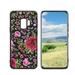 Compatible with Samsung Galaxy S9 Phone Case Pretty-floral-purple-3 Case Silicone Protective for Teen Girl Boy Case for Samsung Galaxy S9