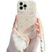 Compatible with iPhone 13 Pro Max Case Cute Girls Women Peach Bear Love Heart Pattern with Pearl Strap Bracelet Chain Sparkly Phone Case Camera Protect