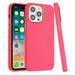 For Apple iPhone 15 Plus (6.7 ) Slim Classic Hybrid Around Rubber Gummy Gel Slick Hard Silicone TPU Chromed Button Cover Xpm Phone Case [ Hot Pink ]