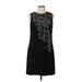 Calvin Klein Casual Dress - Shift High Neck Sleeveless: Black Print Dresses - Women's Size 10