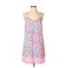 Lilly Pulitzer Casual Dress - Mini V Neck Sleeveless: Pink Color Block Dresses - Women's Size X-Small