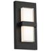 Bandeau 10"H x 5"W 1-Light Outdoor Wall Light in Black