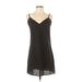 Gianni Bini Casual Dress - Shift V Neck Sleeveless: Black Print Dresses - Women's Size Small