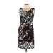 Connected Apparel Casual Dress - Party Scoop Neck Sleeveless: Brown Dresses - Women's Size 8