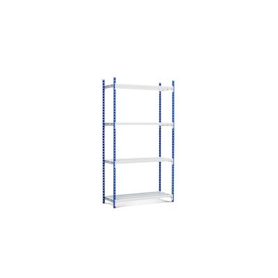 PROREGAL Fachbodenregal MAXIMUS Pro | Grundregal | HxBxT 200x100x50cm | 4 Ebenen | offener Fachboden | Fachlast 286kg | Lichtblau/Lichtgrau Image