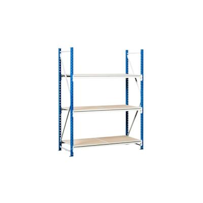 PROREGAL Weitspannregal MAXIMUS | Grundregal | HxBxT 450x175x40cm | 7 Ebenen | Spanplatten-Fachboden | Fachlast 450kg | Lichtblau/Lichtgrau Image