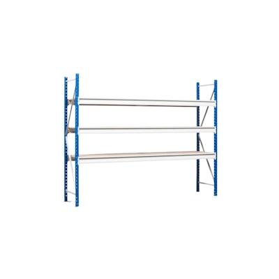 PROREGAL Weitspannregal MAXIMUS Pro | Grundregal | HxBxT 450x150x50cm | 6 Ebenen | Spanplatten-Fachboden | Fachlast 850kg | Lichtblau/Lichtgrau Image