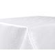 BEAUTEX Tablecloth Damask Ornaments Non-Iron Tablecloth Stain-Repellent, Easy-Care Table Linen Oval 160 x 260 cm, White