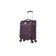 ATX Luggage 21” Cabin Suitcase Super Lightweight Durable Carry On Suitcase with 4 Dual Spinner Wheels and Built-in 3 Digit Combination Lock (Plum/Beige, 21 Inches, 33 Liter)